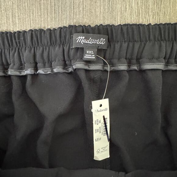 Madewell Pull-On Straight Pants WMNS XXL Black Crepe Drapey Straight Leg Stretch - Picture 5 of 8
